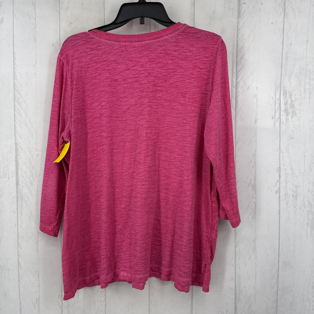 L v-neck 3/4 slv tee