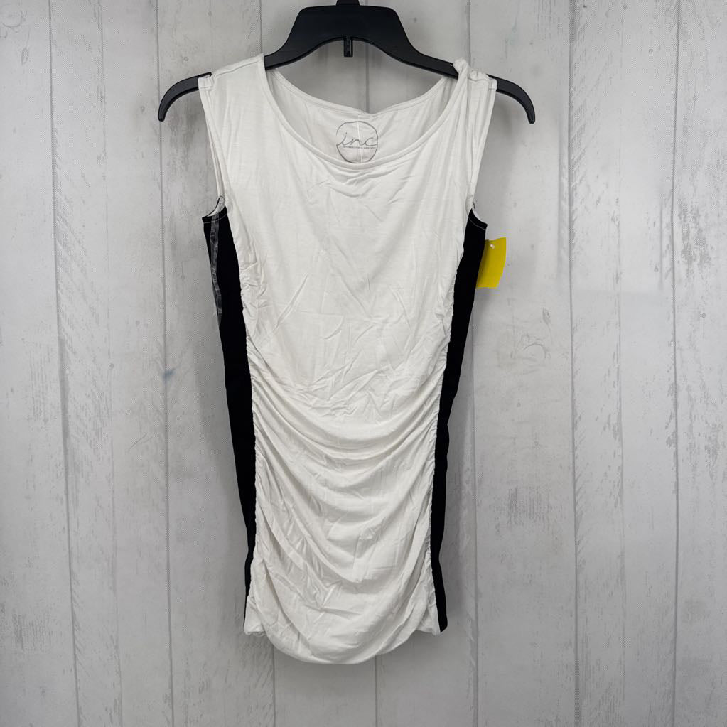 S ruched colorblock tank