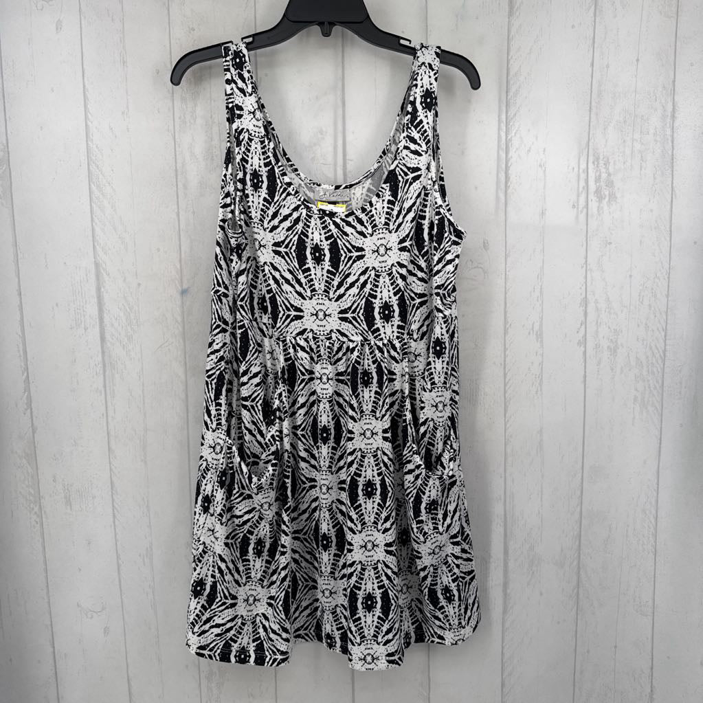 XL printed slvls dress