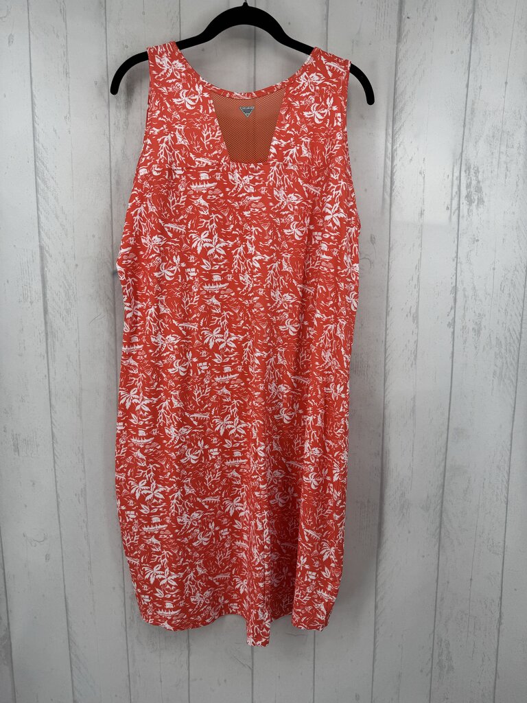XXL tropical print slvls dress