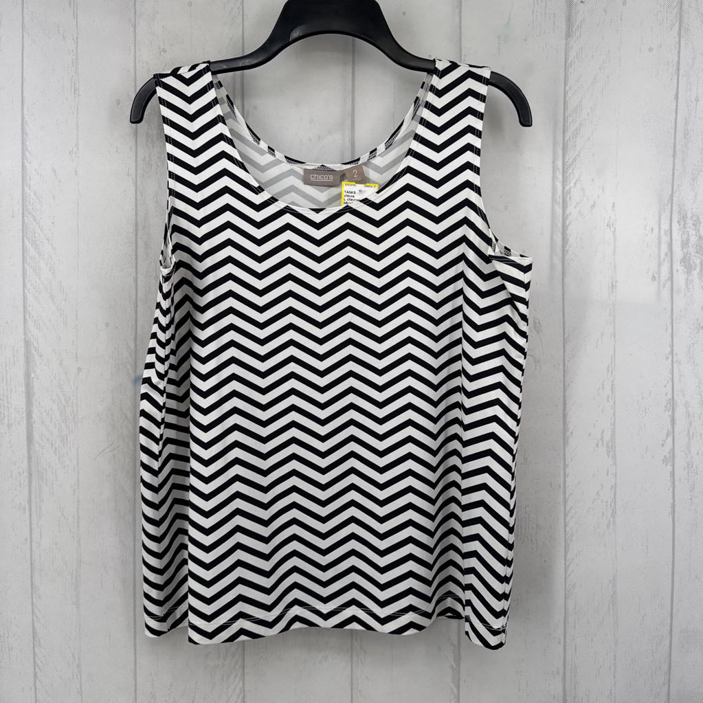 L chevron striped tank