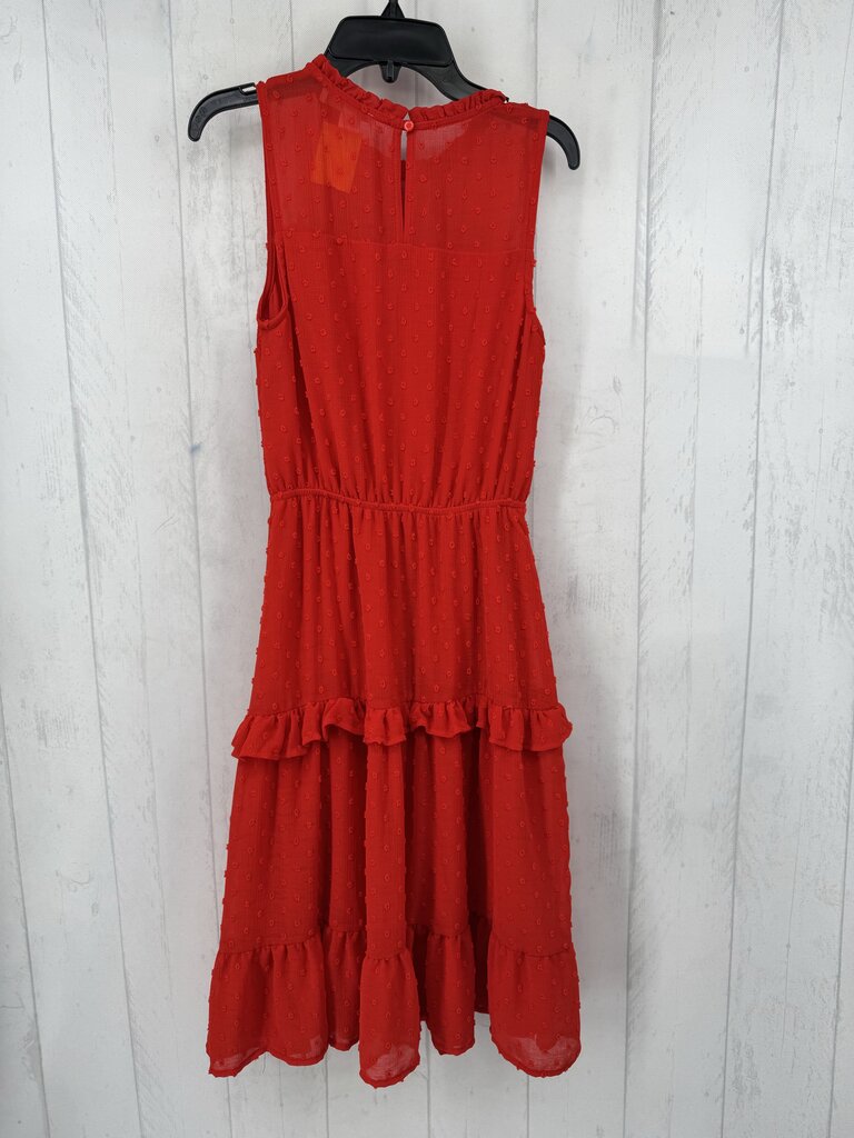 S swiss dot tiered slvls dress