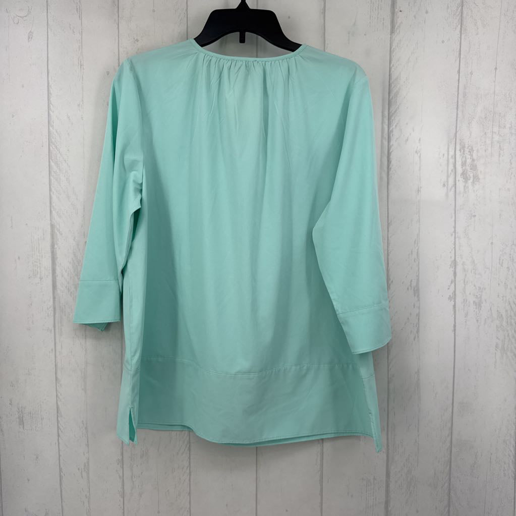 XL tassel tie 3/4 slv top