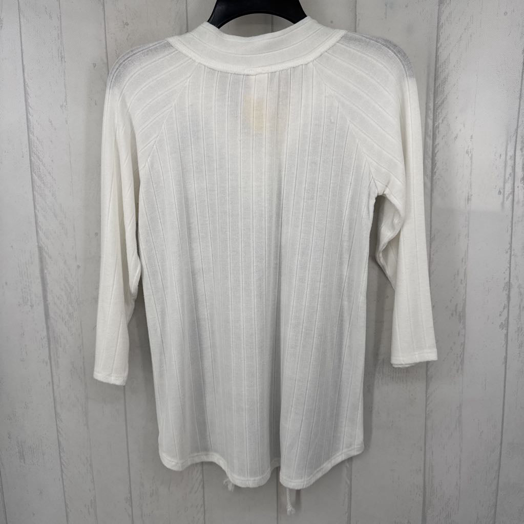 M rib knit camo 3/4 slv top