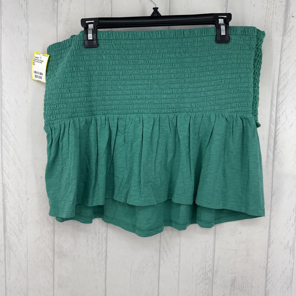 R40 smocked peplum tank