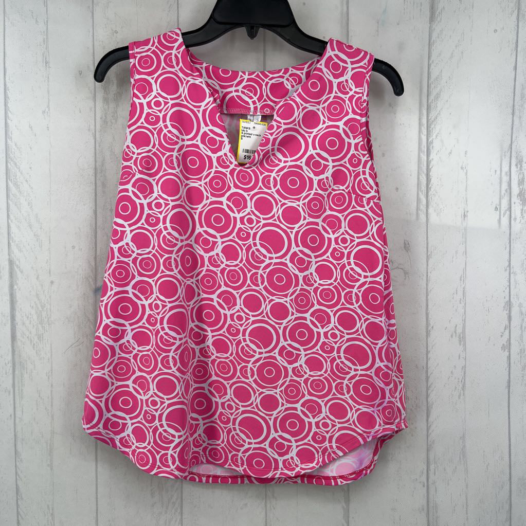 S printed v-neck tank