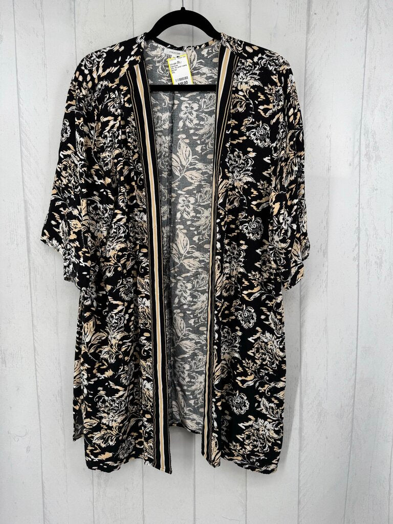 XXL flo print ruana