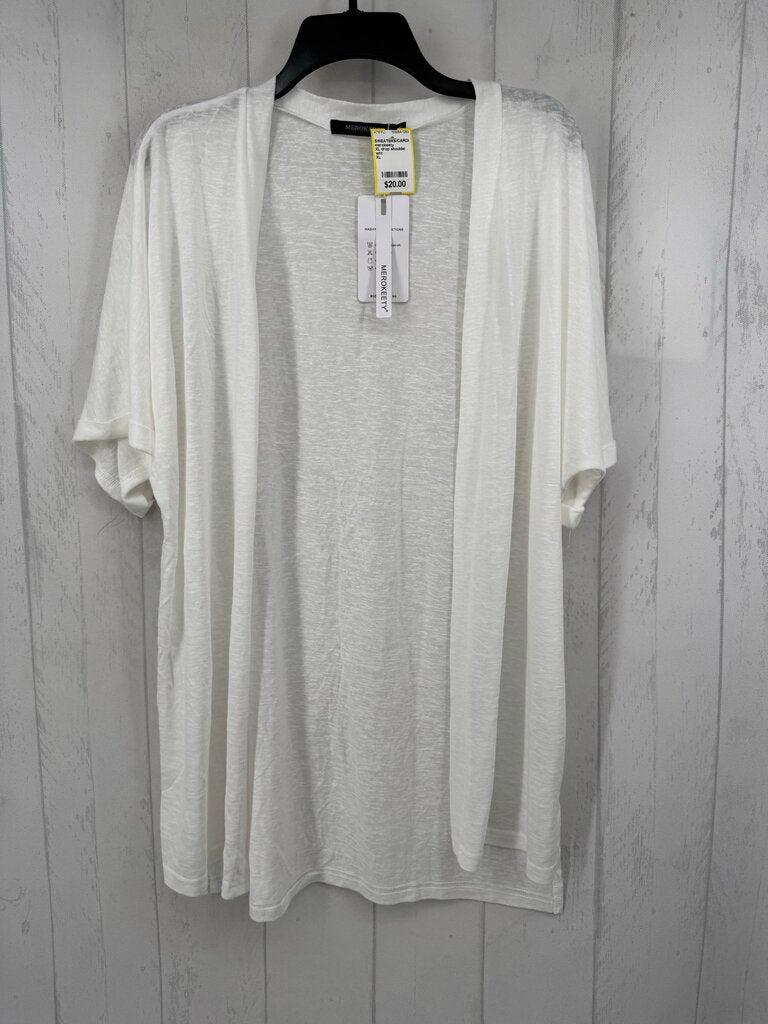 XL drop shoulder open front cardi