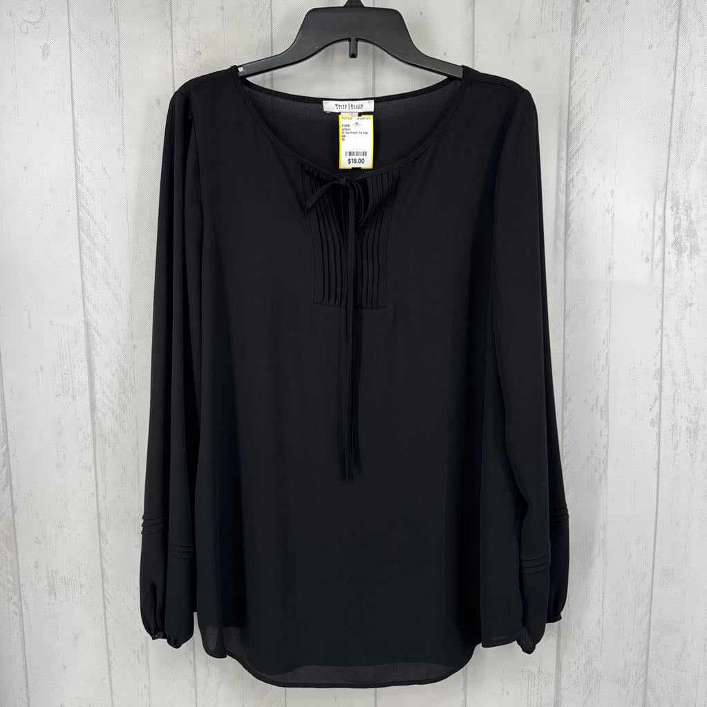12 tie-front l/s top