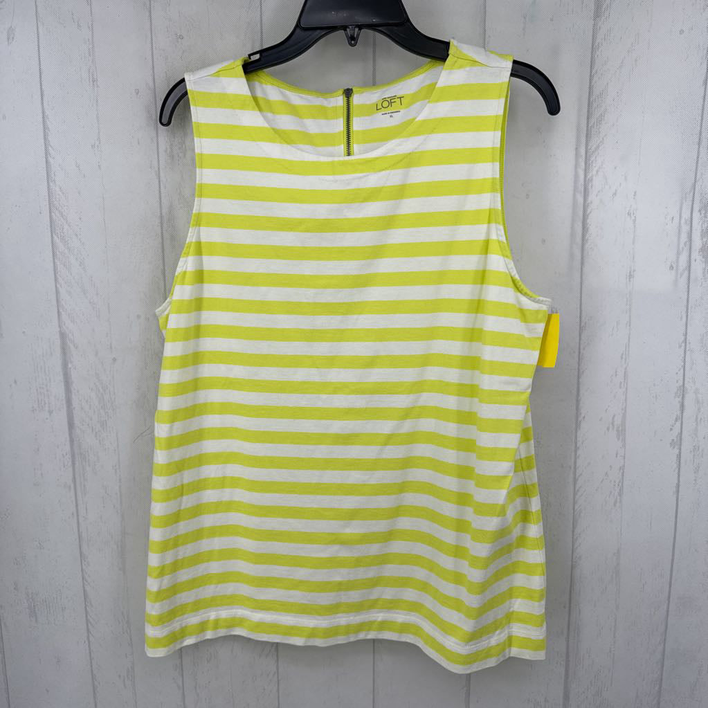 XL striped back zip tank