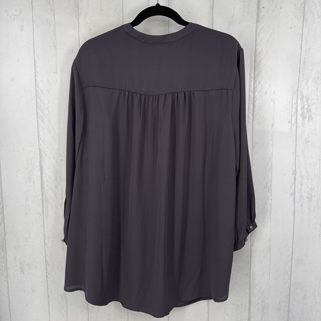 R45 3X tie-front 3/4 slv top