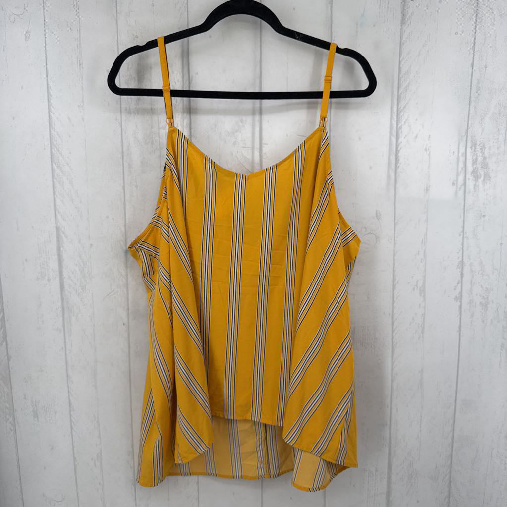 3X striped lace trim tank