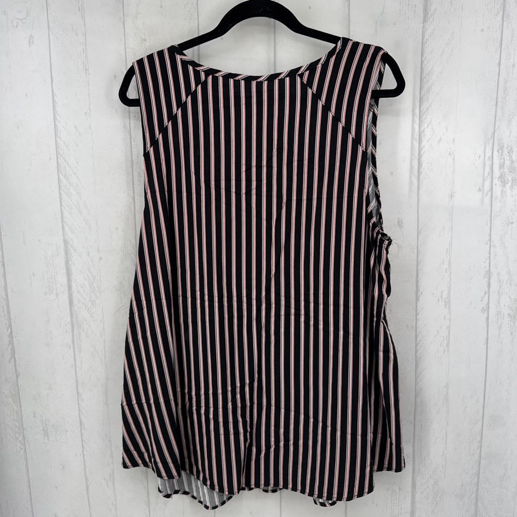 3X striped scoop neck tank