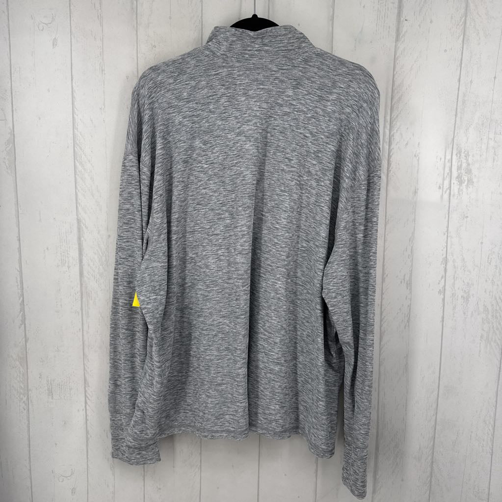 3X marled quarter zip pullover