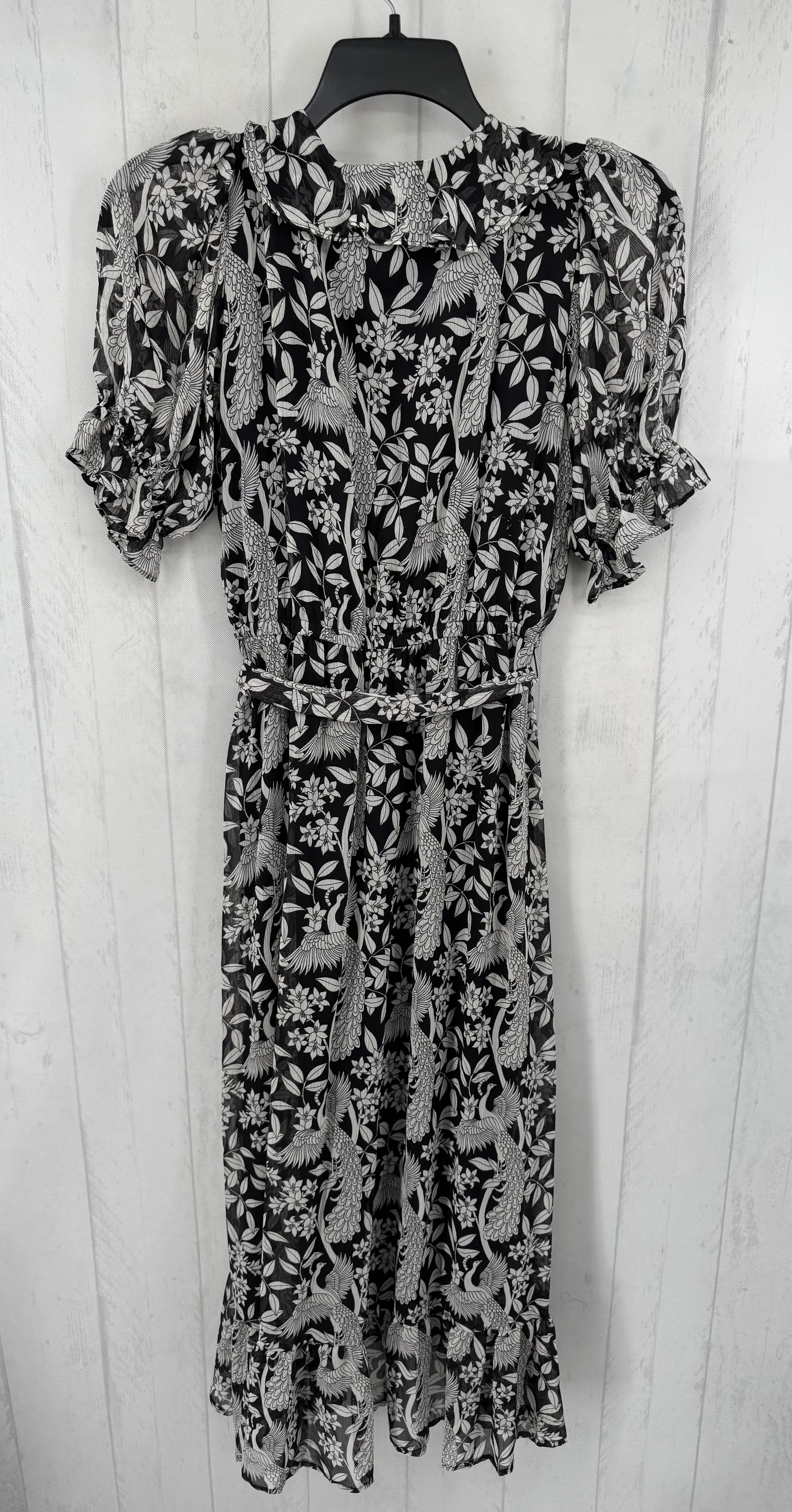 M crossover flo print s/s dress