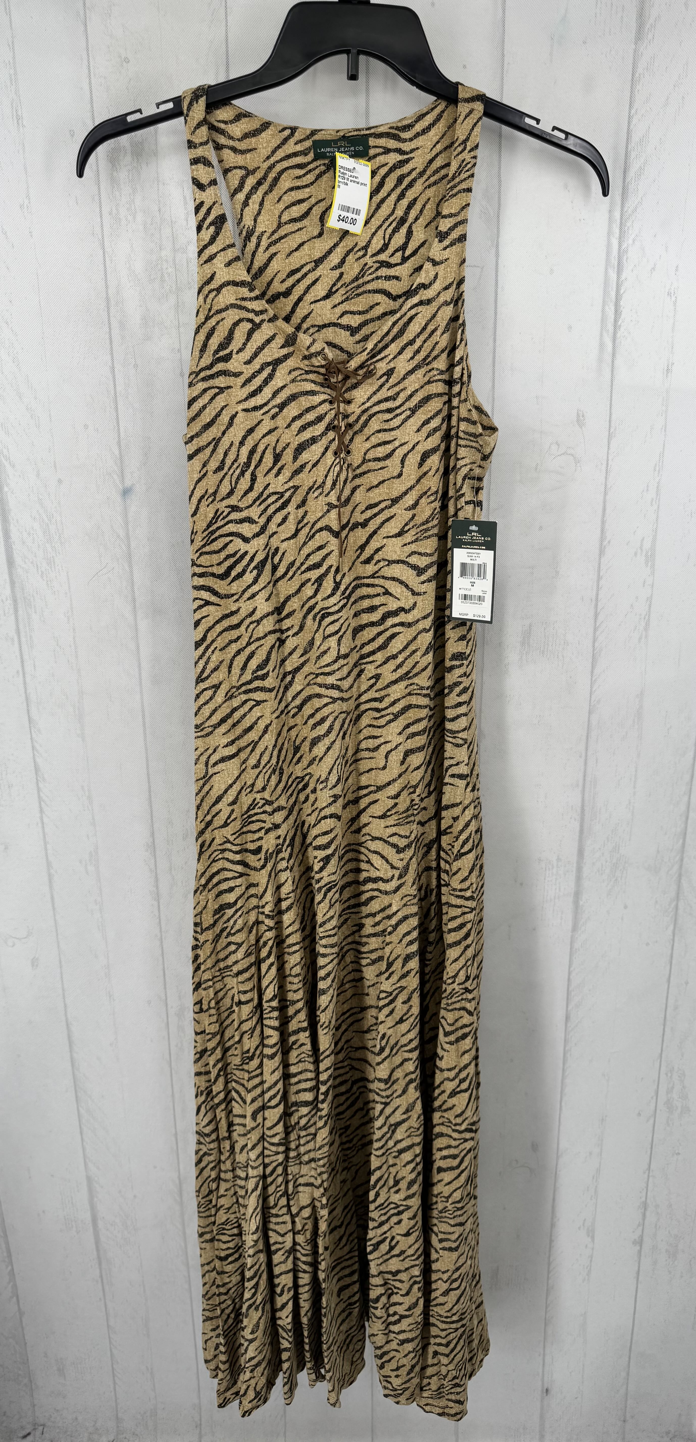 R129 M animal print slvls dress