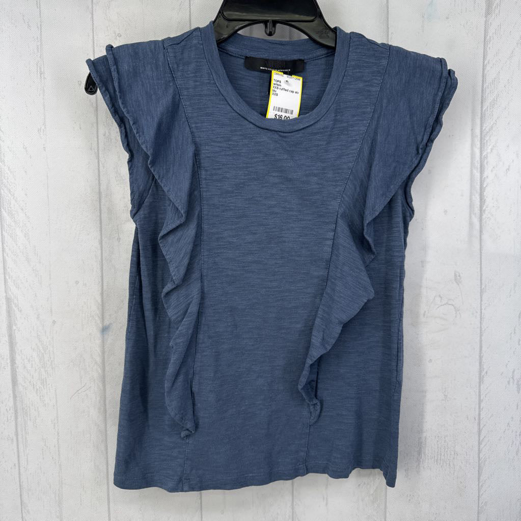 XXS ruffled cap slv tee