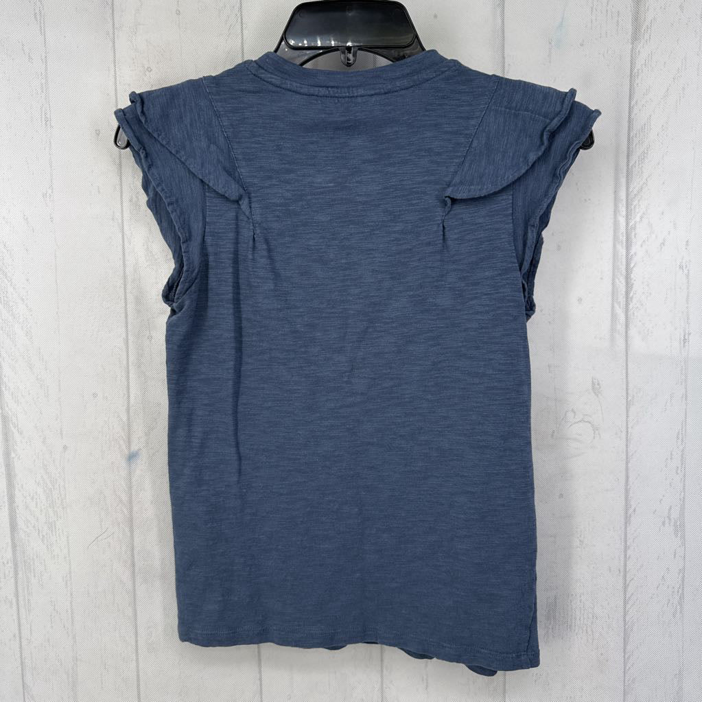 XXS ruffled cap slv tee