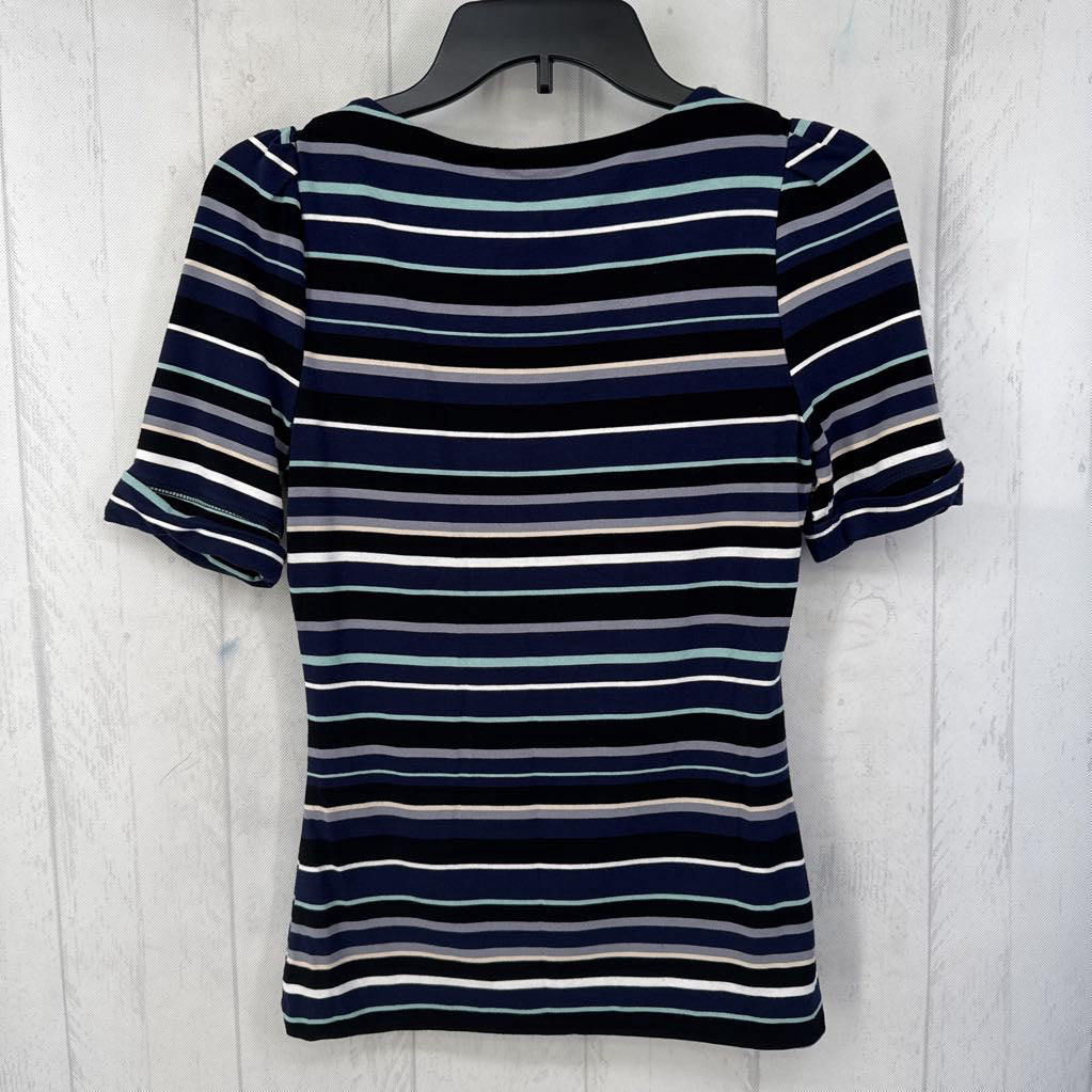 XXS striped scoop neck s/s top