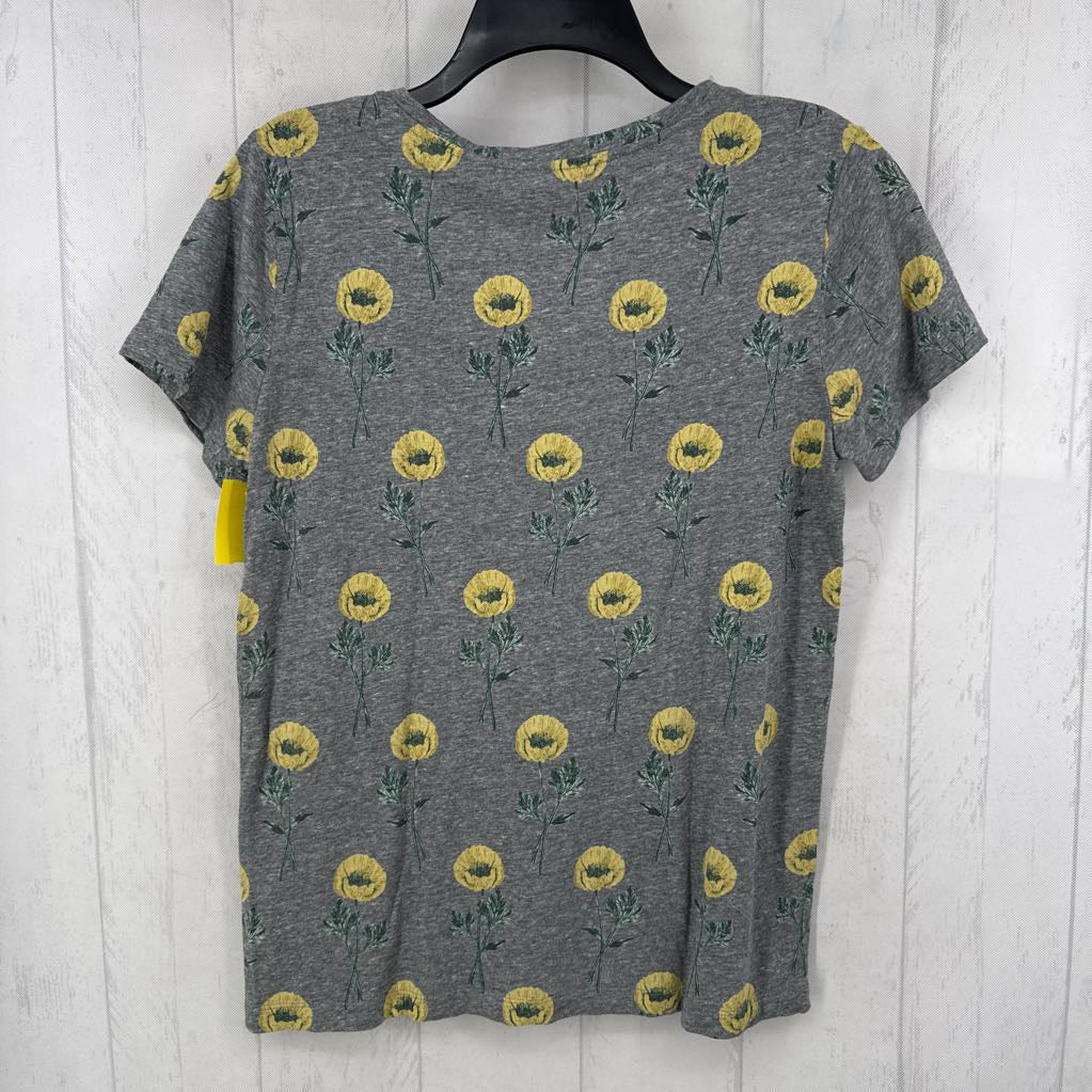 M flo print v-neck s/s tee
