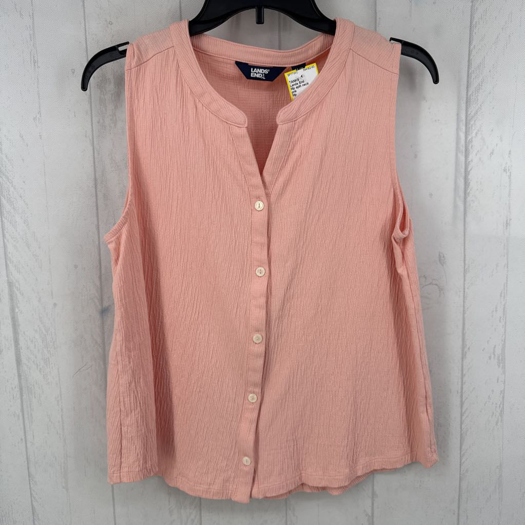 Mp split neck button down tank