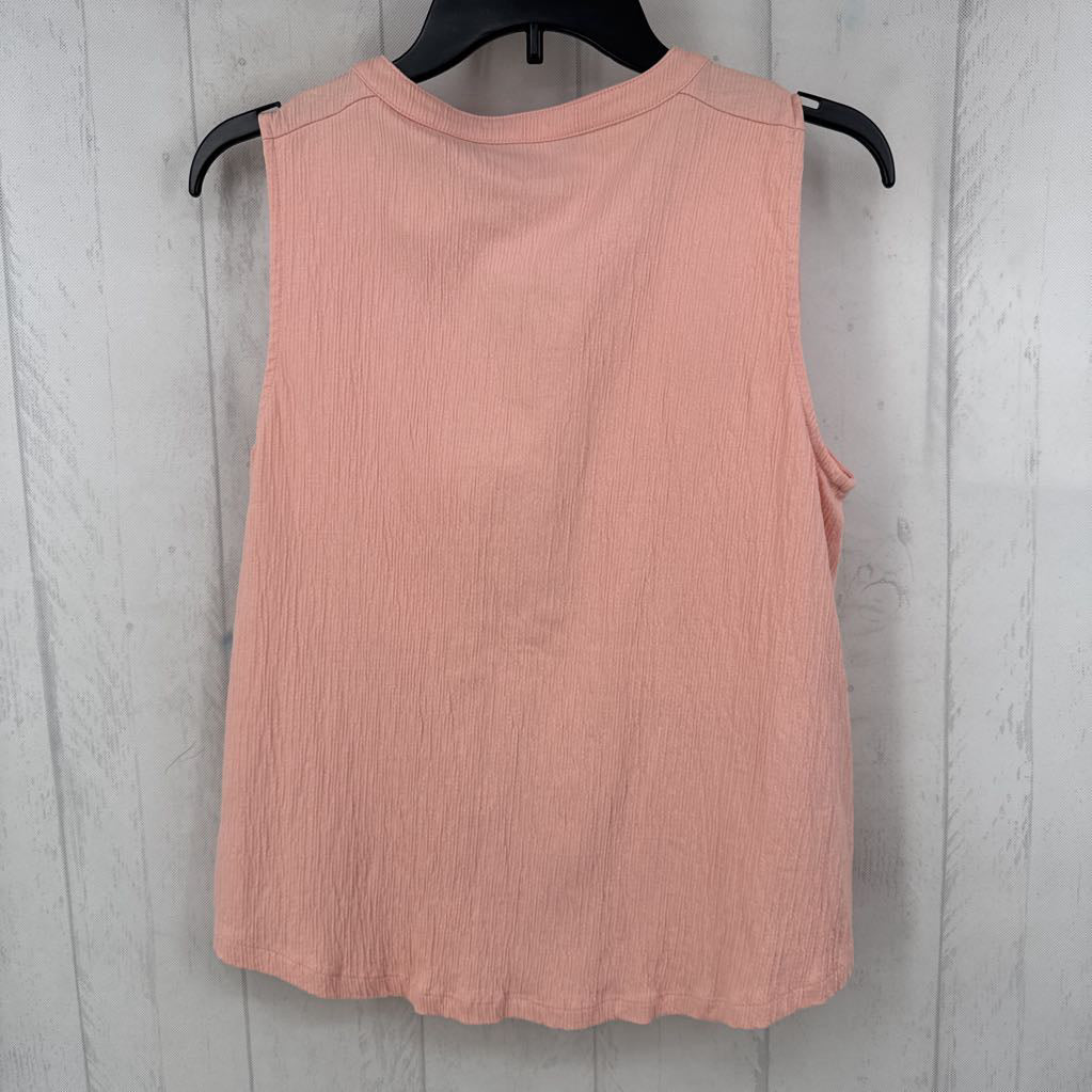 Mp split neck button down tank