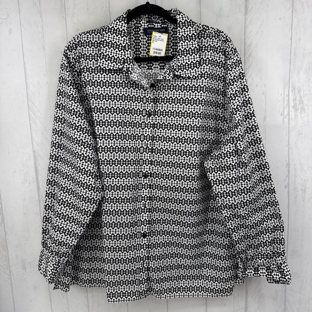 3X printed button down l/s top