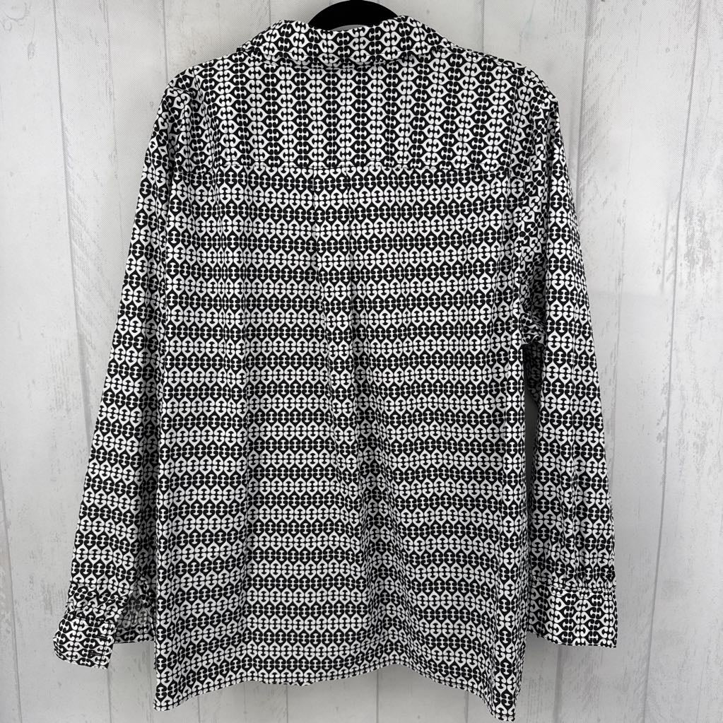 3X printed button down l/s top