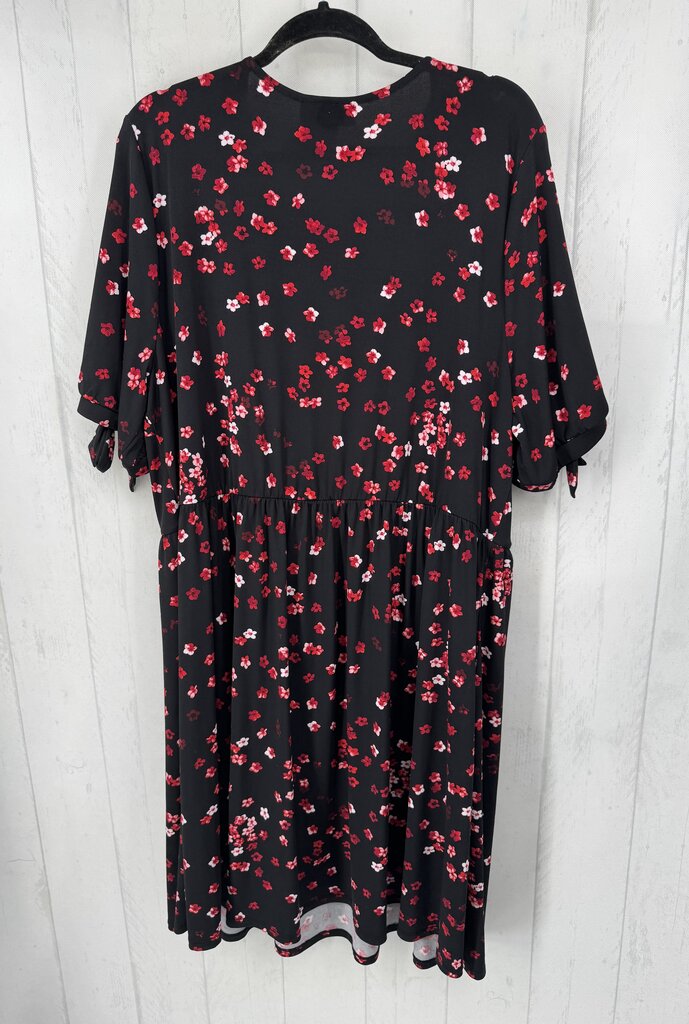 22/24 flo print crossover s/s dress