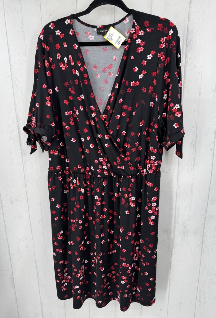 22/24 flo print crossover s/s dress