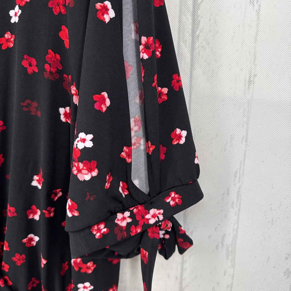 22/24 flo print crossover s/s dress