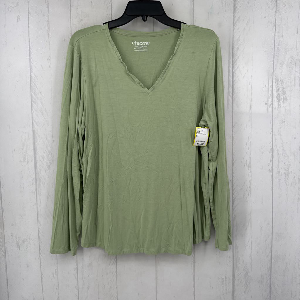 XL v-neck l/s tee