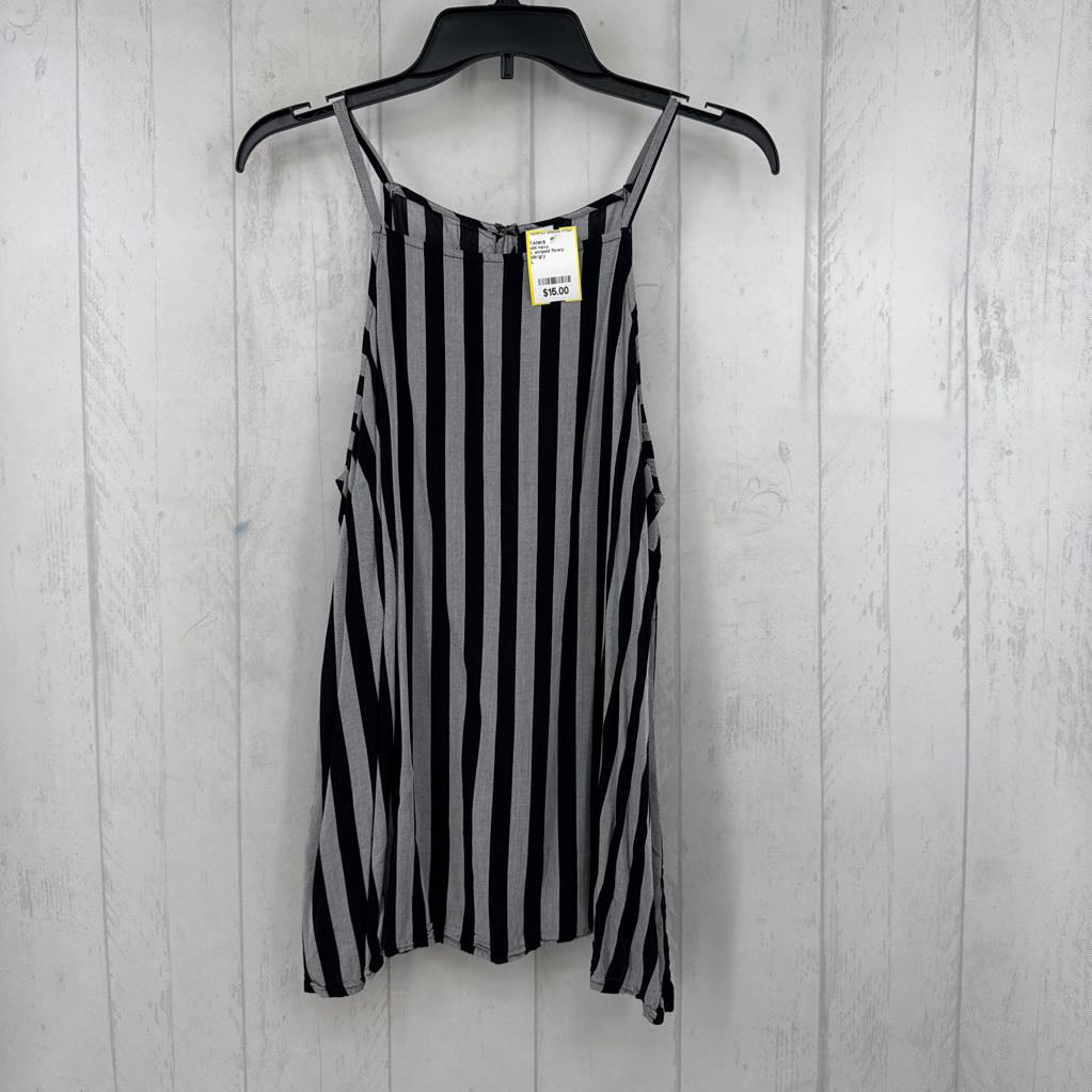 L striped flowy tank