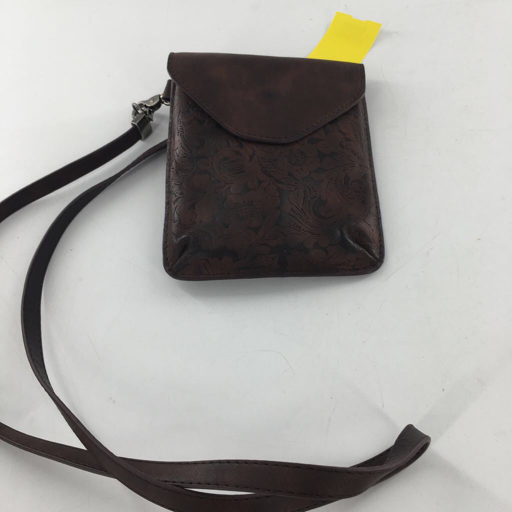 flo embossed front flap crossbody