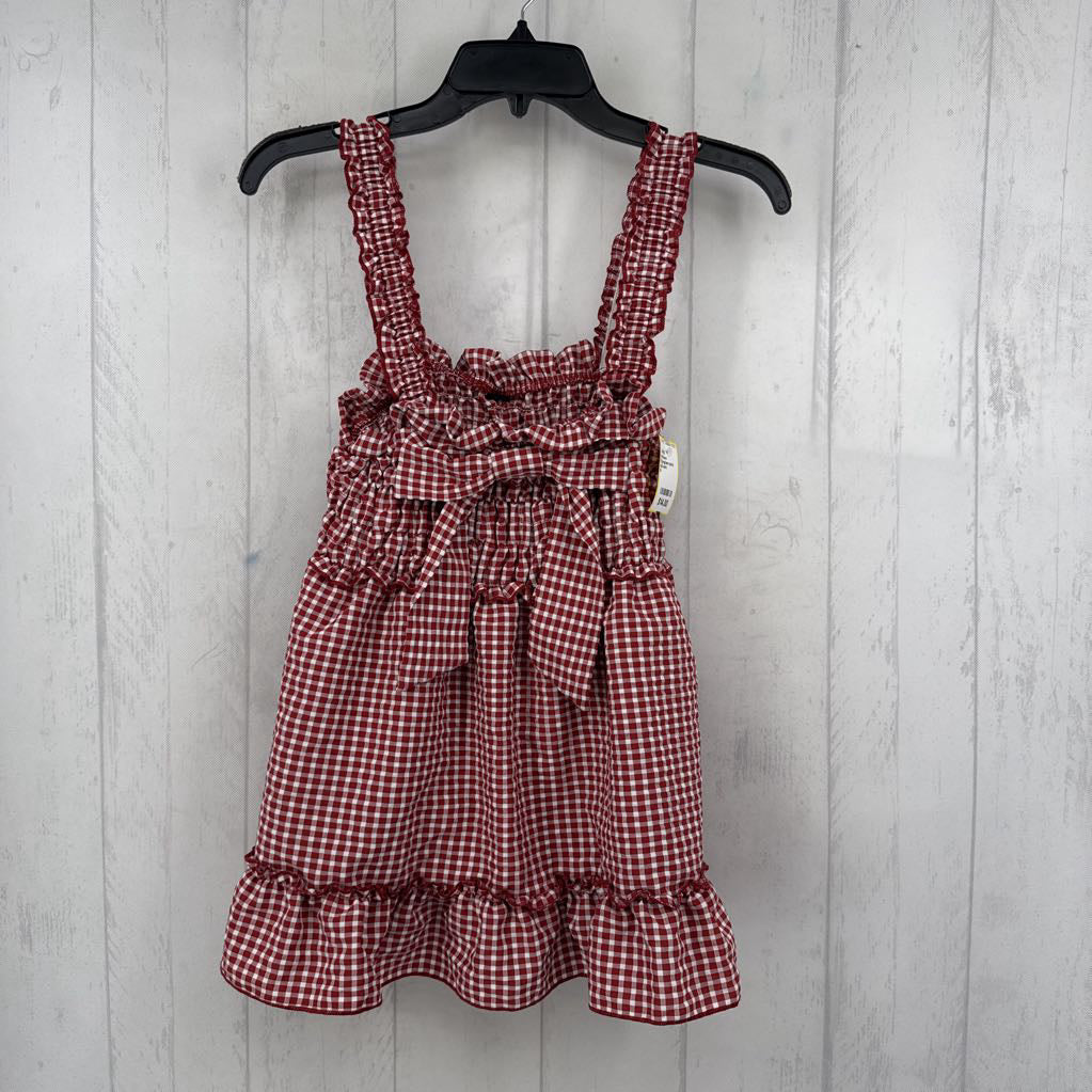M gingham print tank top