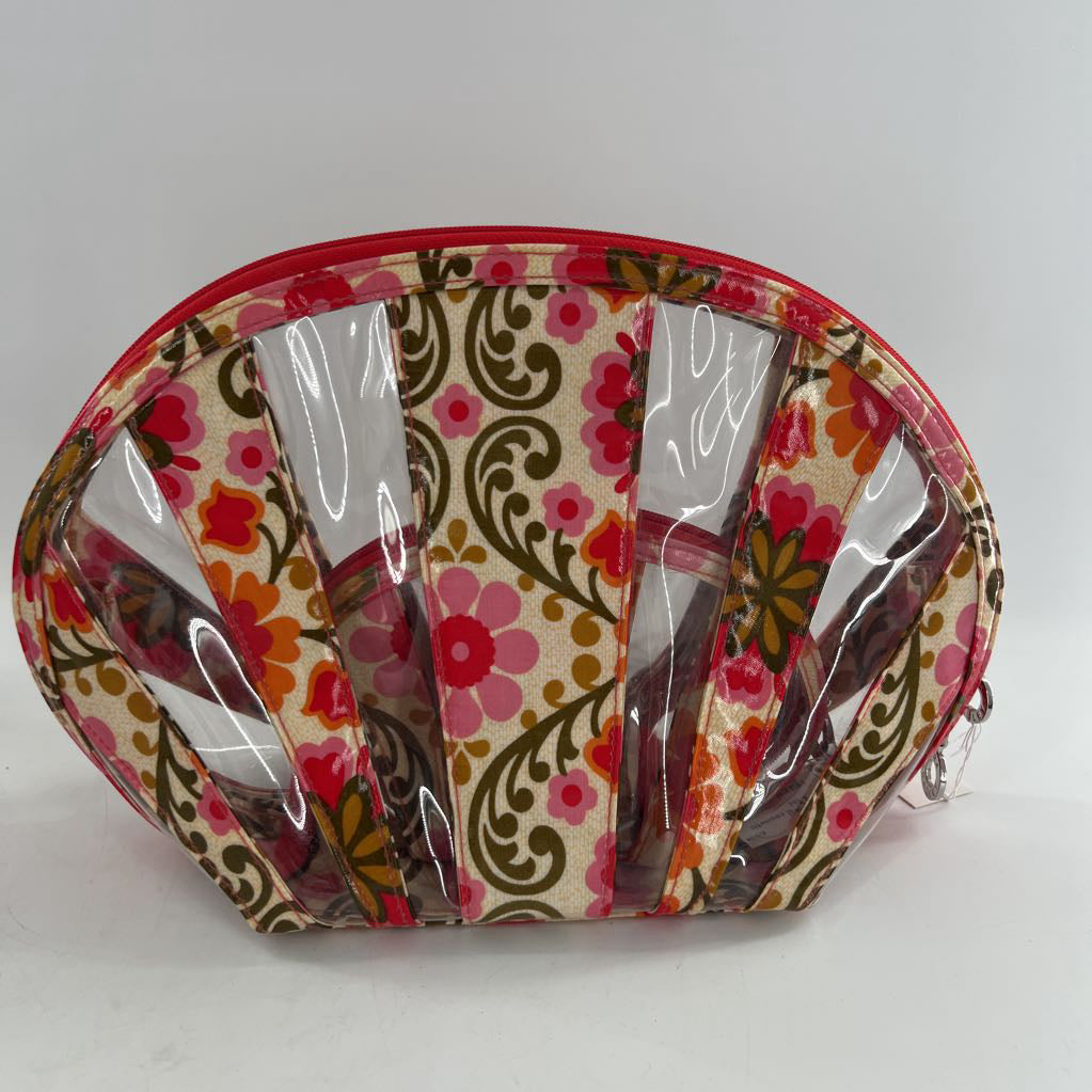 2pc floral cosmetic bag set