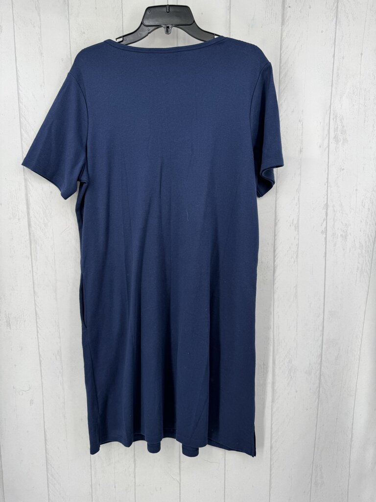 L grommet lace up s/s dress