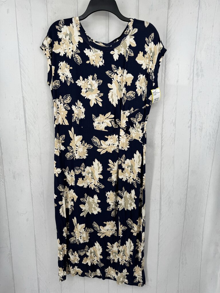 L flo print s/s dress