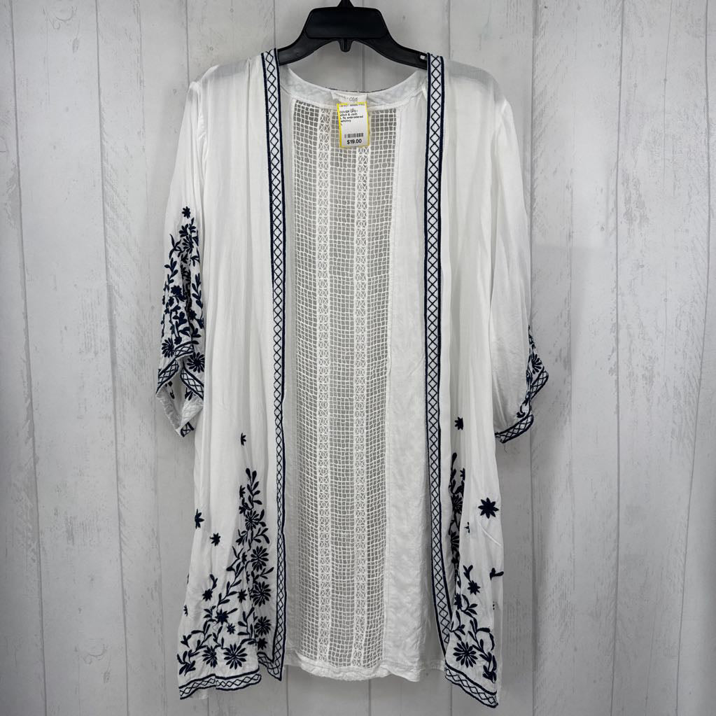 L flo embroidered ruana
