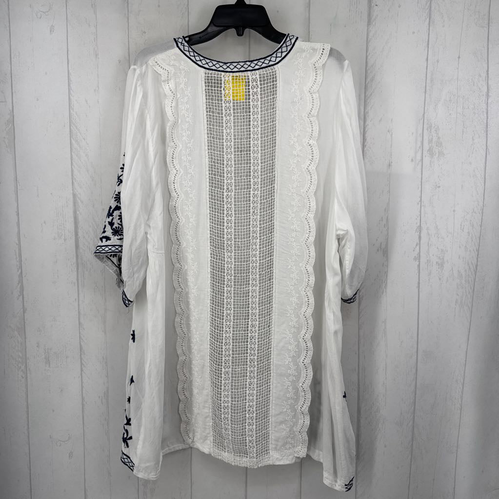 L flo embroidered ruana