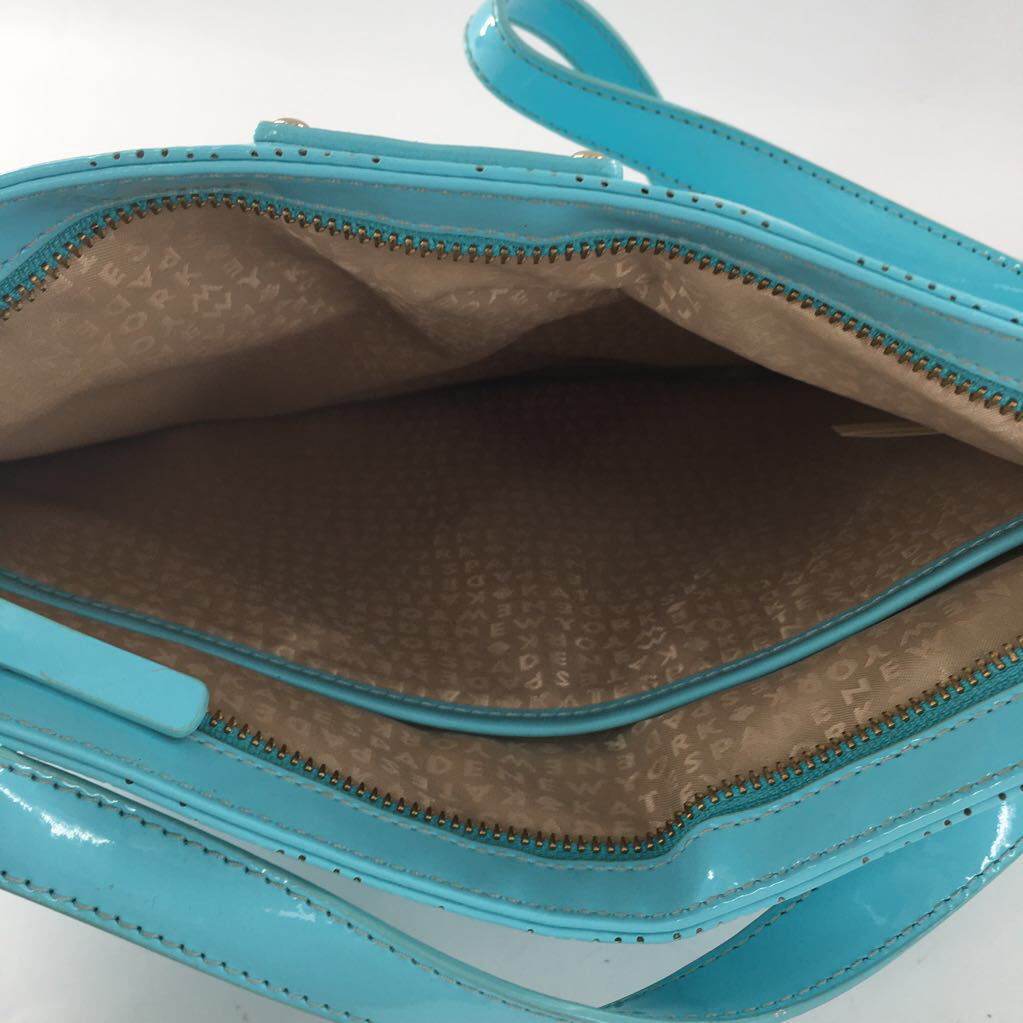 perforated spade flower patent slim crossbody