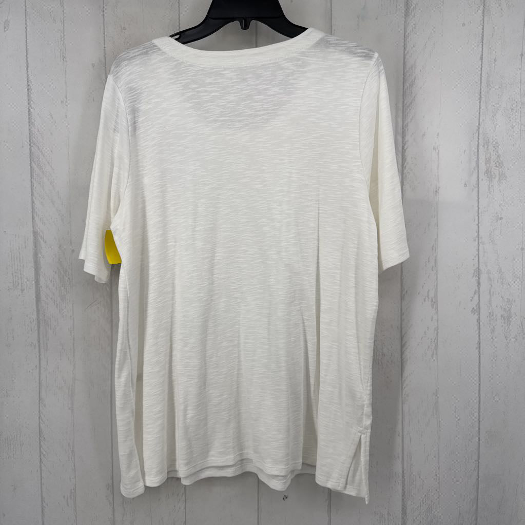 L round neck 3/4 slv tee