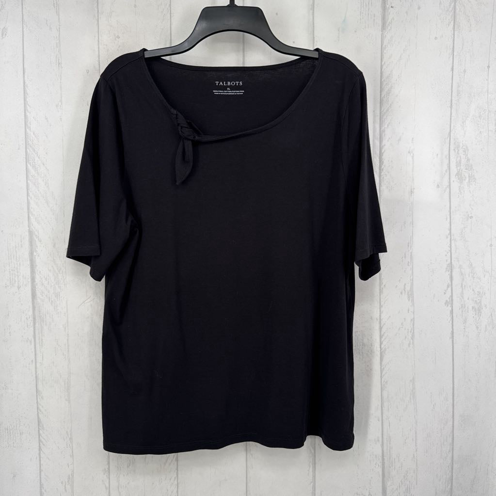 XL bow neckline s/s tee