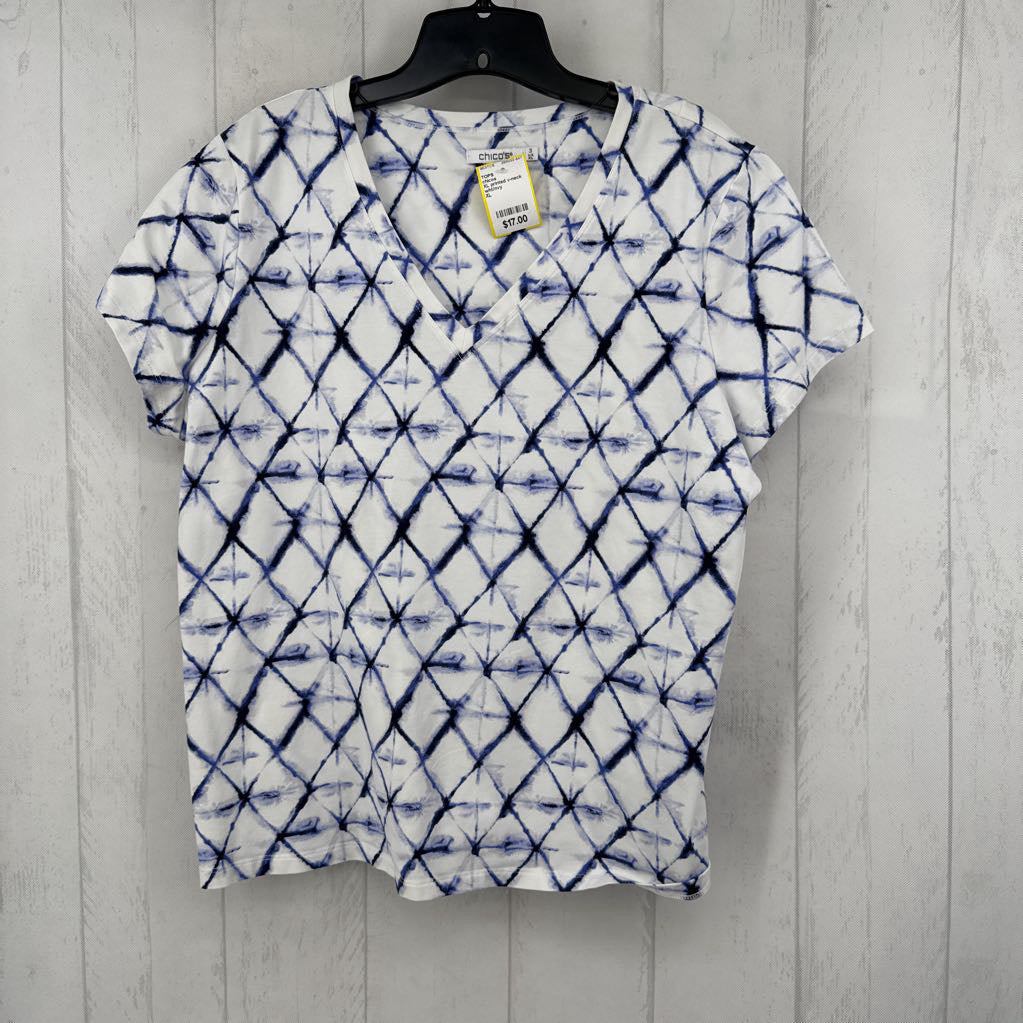 XL printed v-neck s/s tee