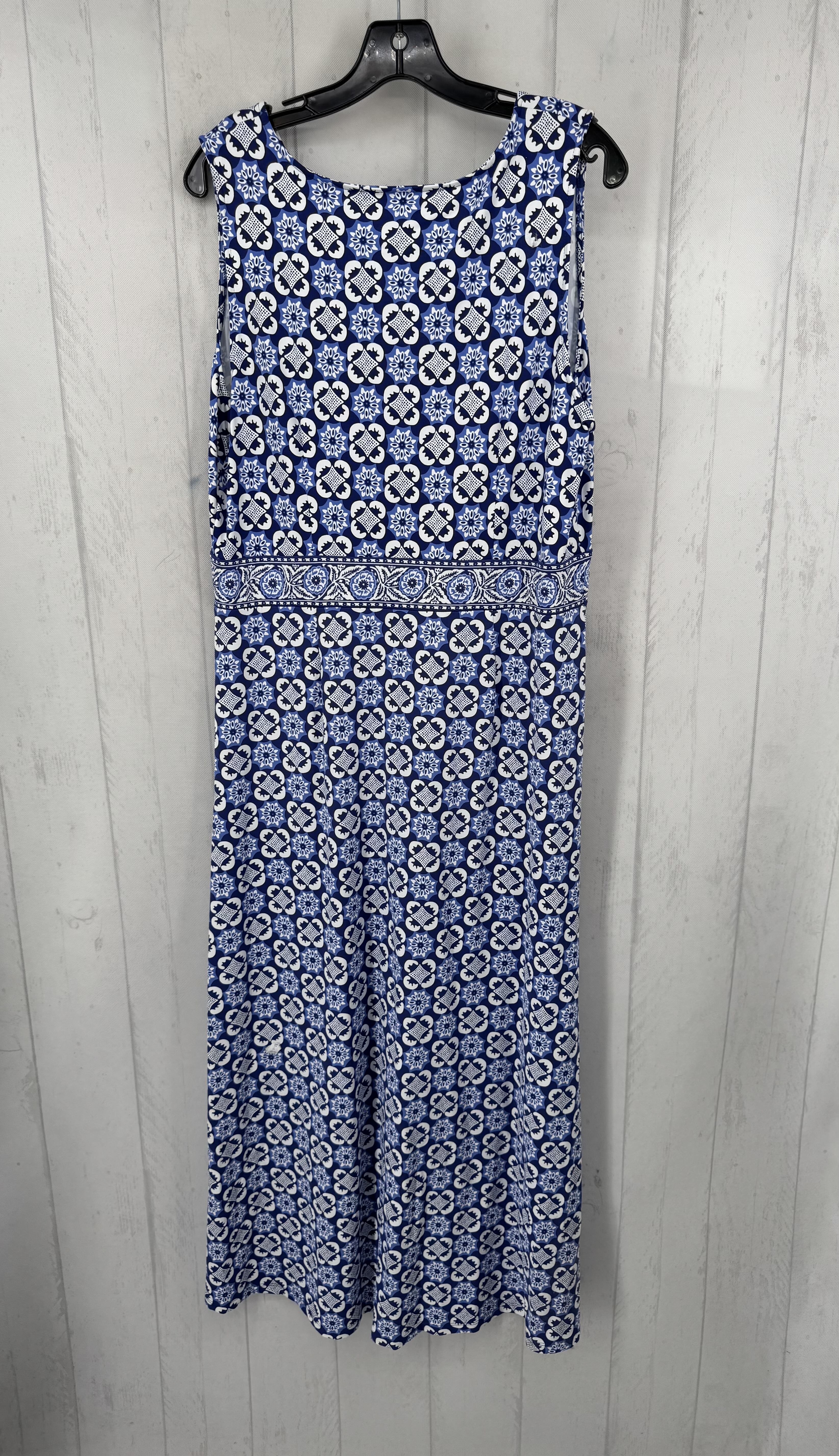 R159 L printed v-neck slvls maxi dress