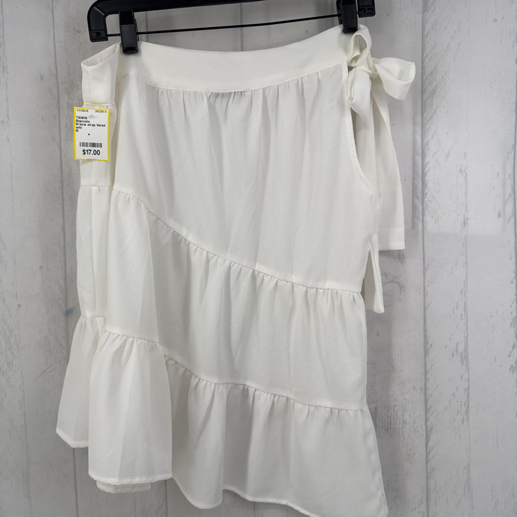 M bow strap tiered tank