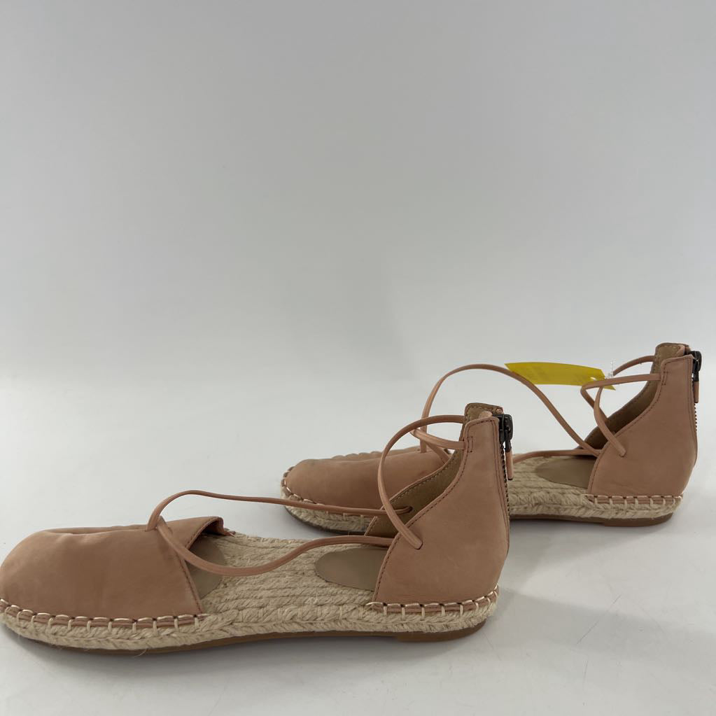 6.5 ankle zip espadrille flats