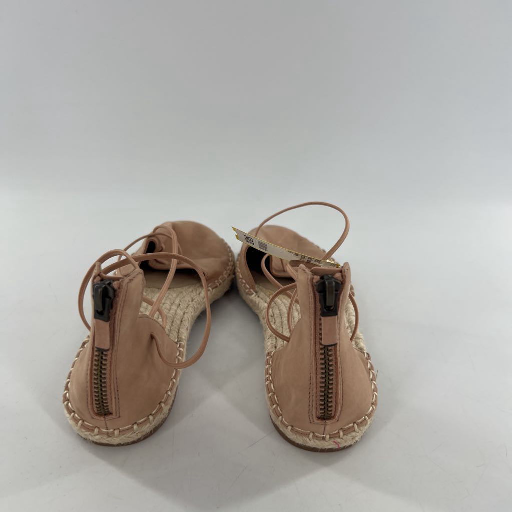 6.5 ankle zip espadrille flats