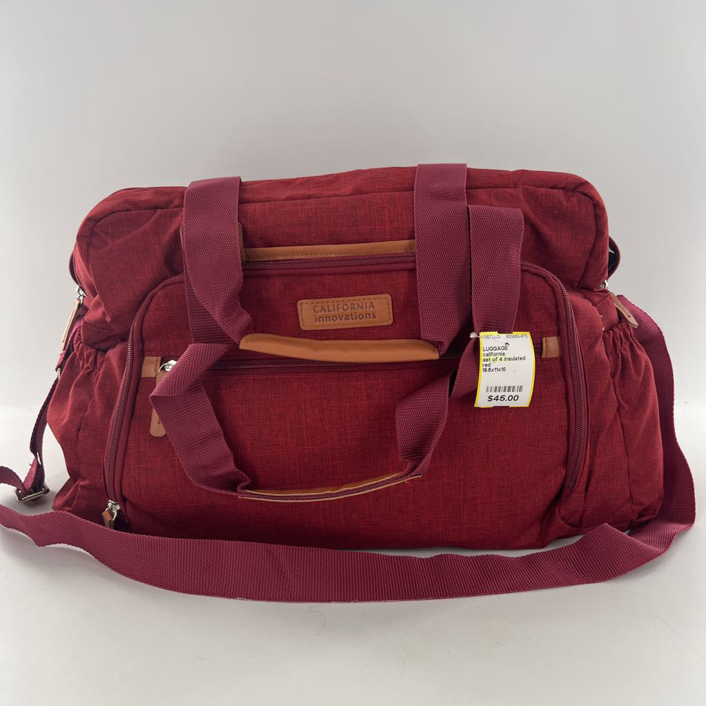 set of 4 insulated duffle & cart tote bags