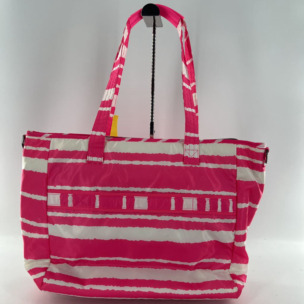 stripe quilted carry all tote